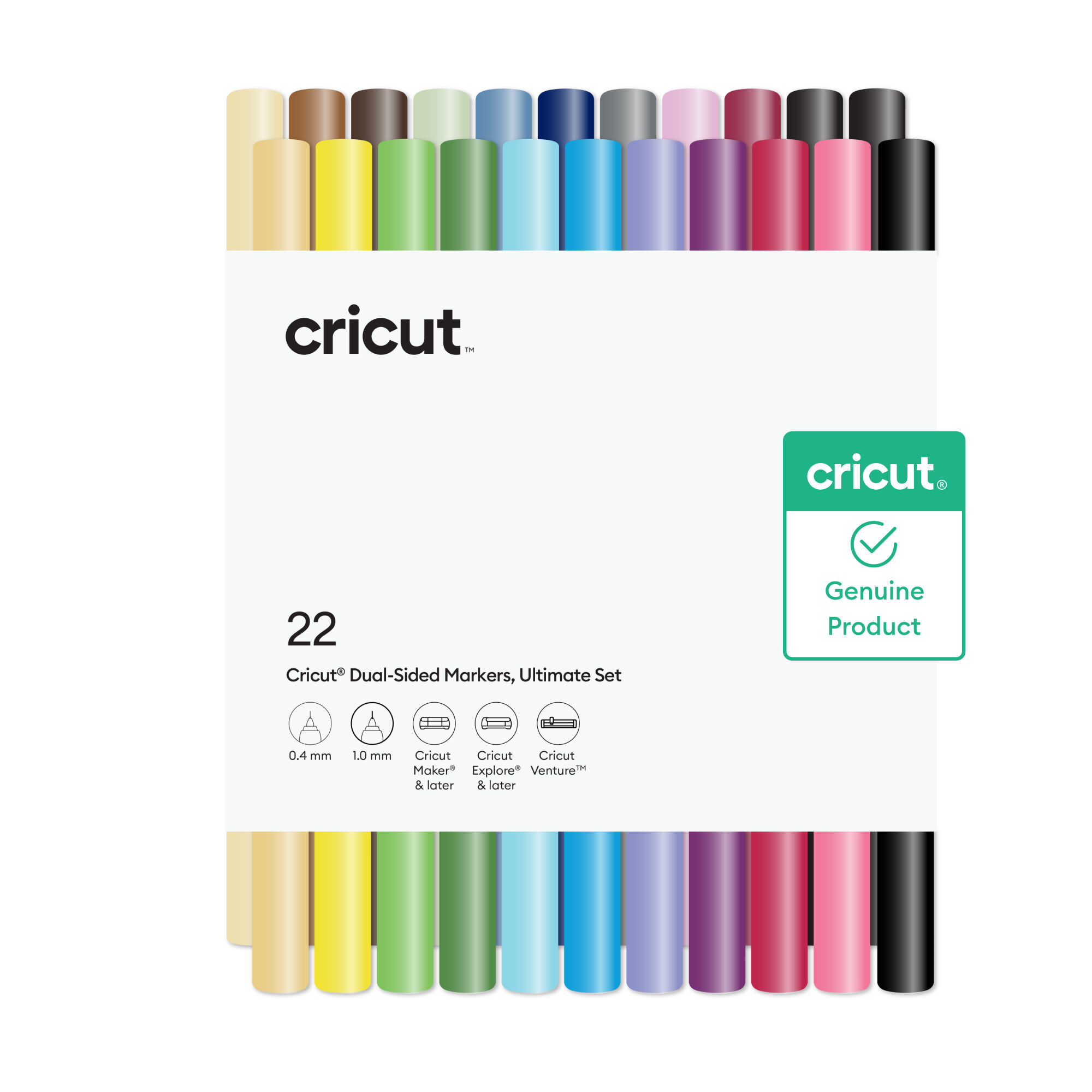 Cricut Feutres à double pointe, set Ultimate (20 pièces) | Compatible avec Cricut Maker & Explore Machines & Joy & Joy 2 & Joy 2 & Joy Xtra & Maker 3, 4 & 5 & Explore 3 & 4 & Explore 5 & Venture